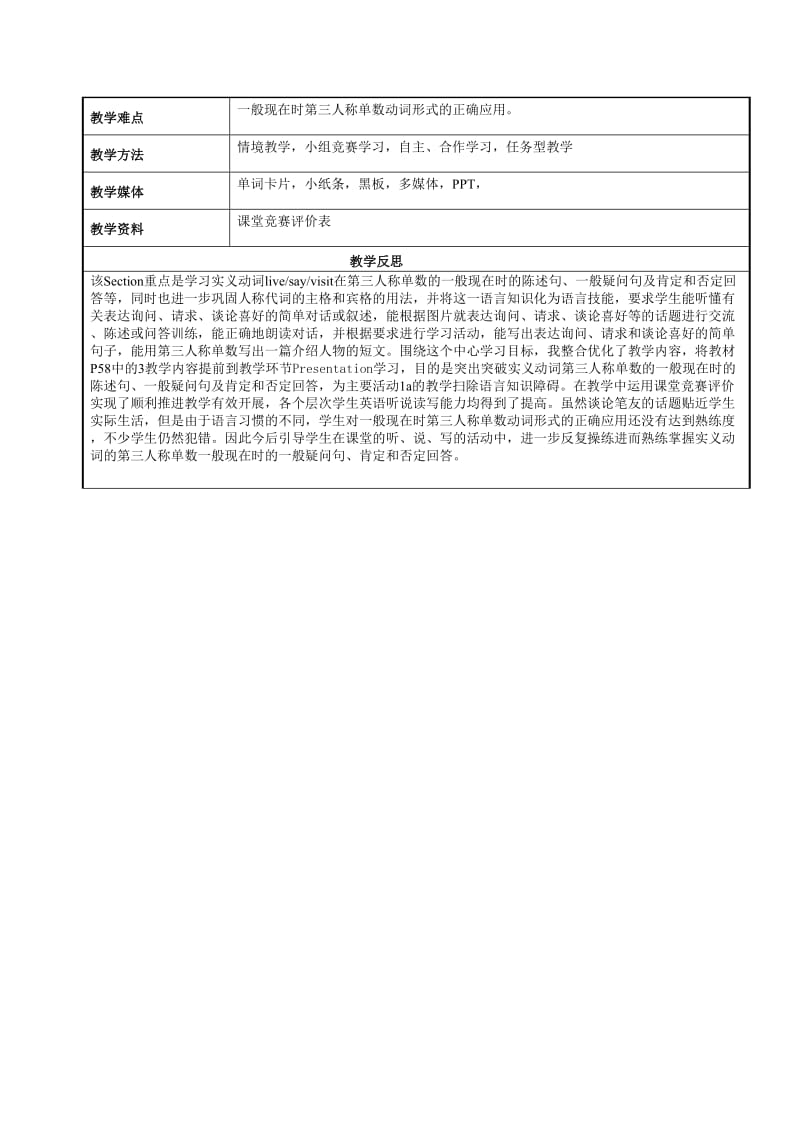 初中英语教学设计方案.doc_第2页