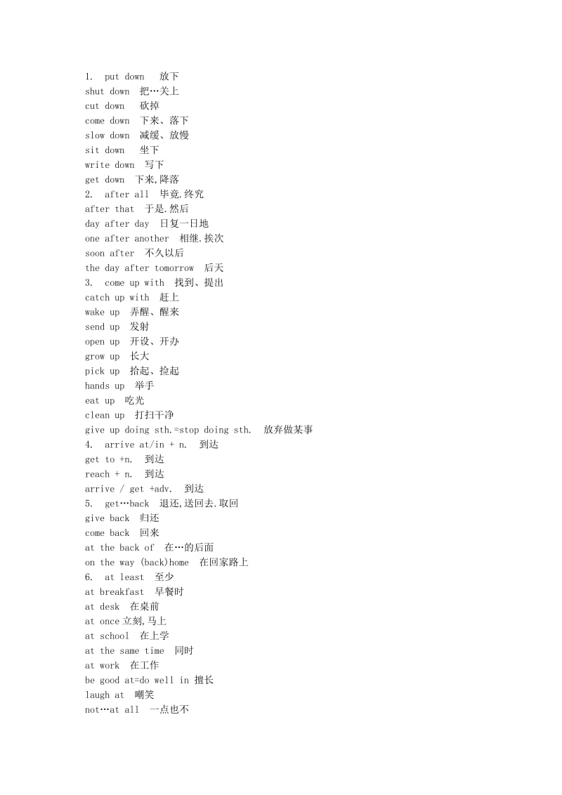 初中英语所有重要的固定搭配、词组.doc_第1页