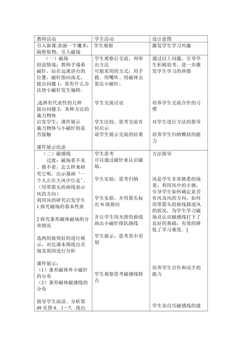 磁场教学设计.doc_第2页