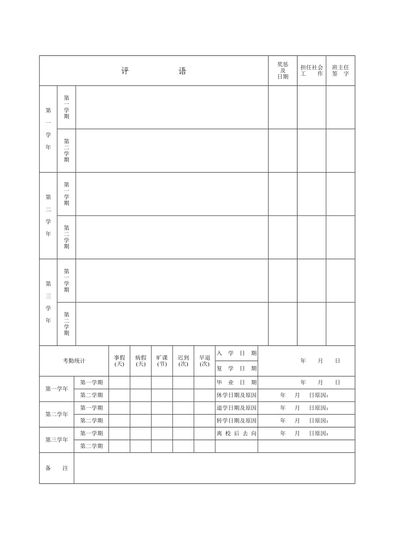 重庆市中学学籍卡片.doc_第2页