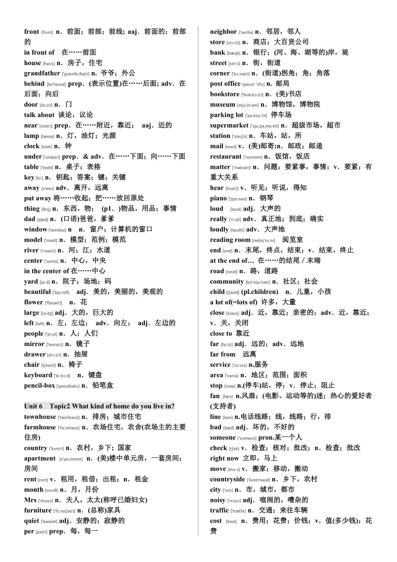 仁爱英语七年级下册单词表(及音标).doc_第3页