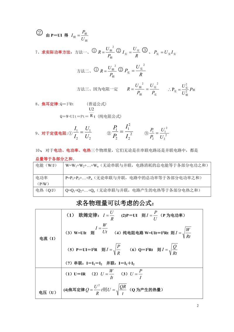 初中物理电学公式.doc_第2页