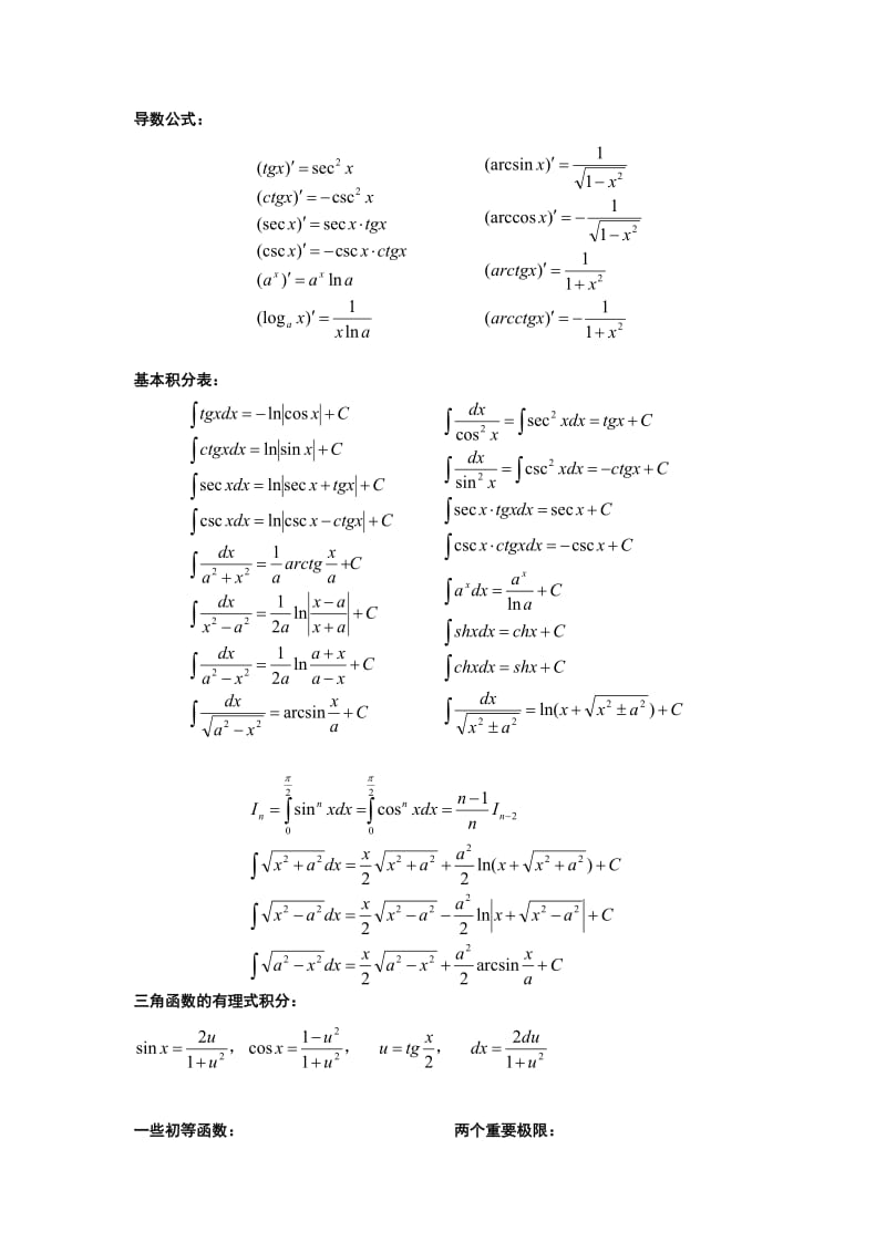 数学建模里面的公式超级全的.doc_第1页