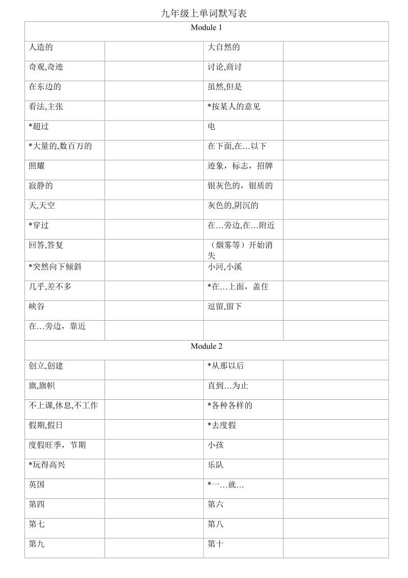 外研版九年级上英语单词(默写).doc_第1页