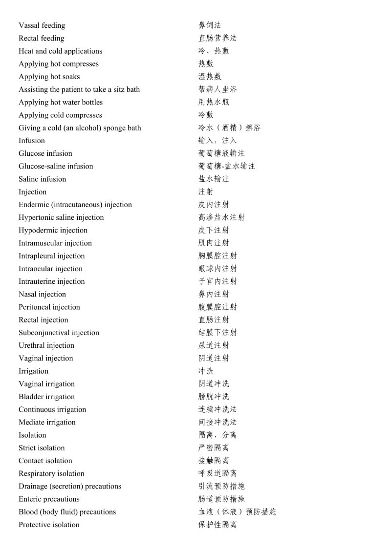 护理专业常用英语词汇.doc_第3页