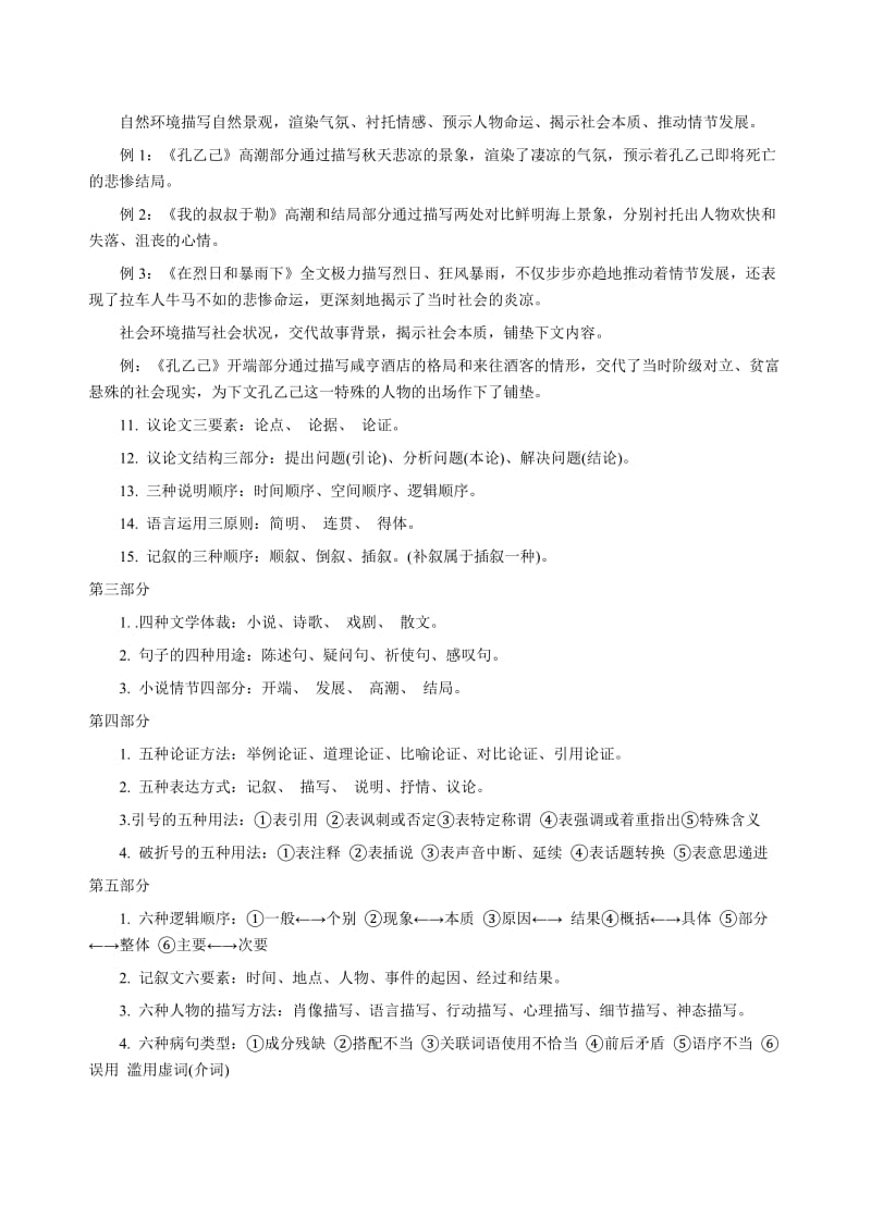 初中语文基础知识点总结归纳大全.doc_第2页