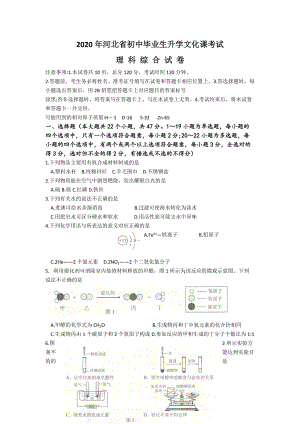 2020年河北省中考理綜試卷及答案版.docx