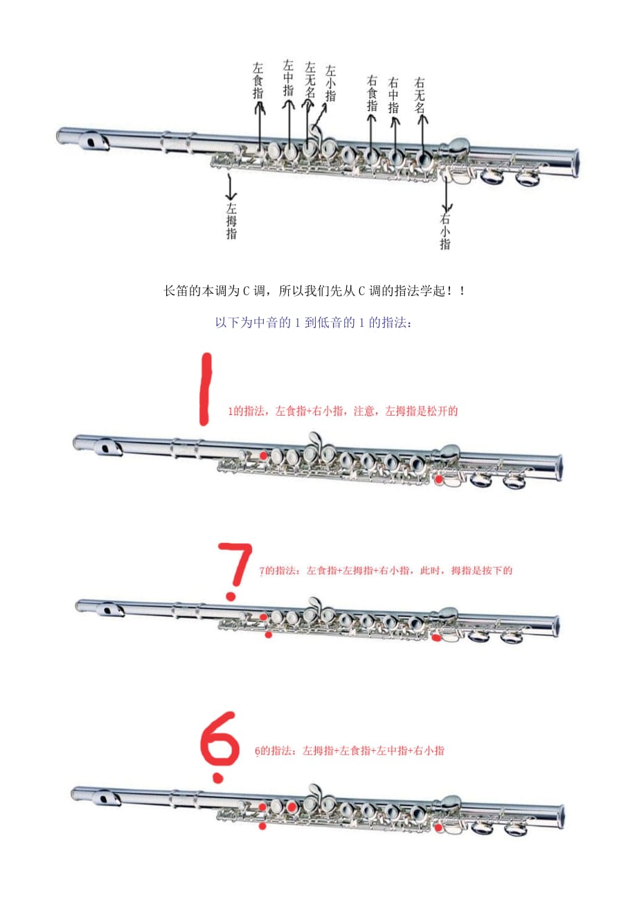 多调不带半音的长笛指法.doc_第1页