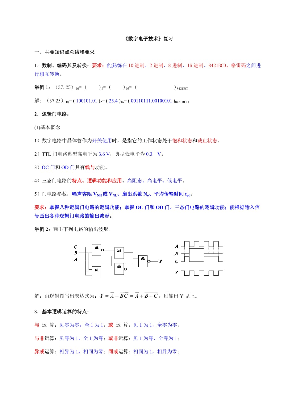 《數(shù)字電子技術(shù)》經(jīng)典復(fù)習(xí)資料.docx_第1頁(yè)