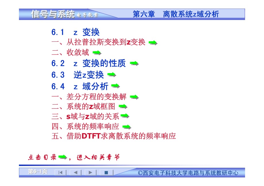 信號(hào)與系統(tǒng)-西安電子科技大學(xué)chapter6.pdf_第1頁