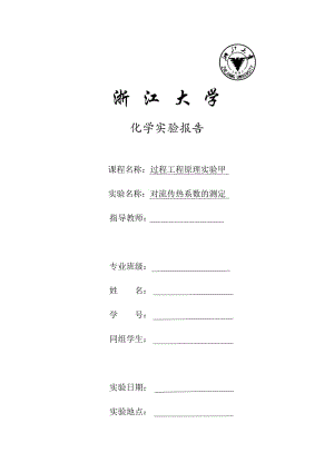 對(duì)流傳熱系數(shù)的測(cè)定實(shí)驗(yàn)報(bào)告.docx