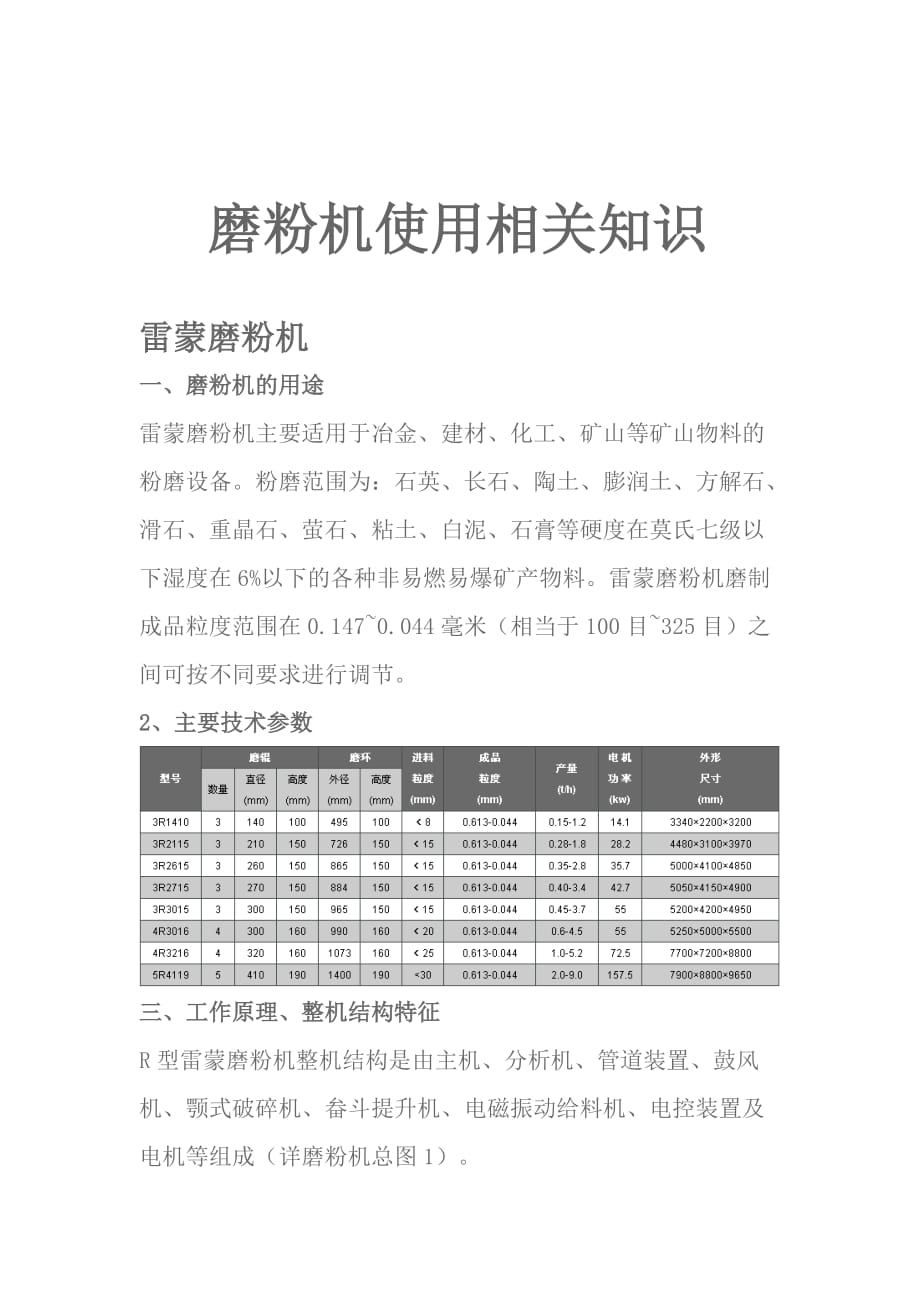 磨粉機(jī)使用相關(guān)知識.doc_第1頁