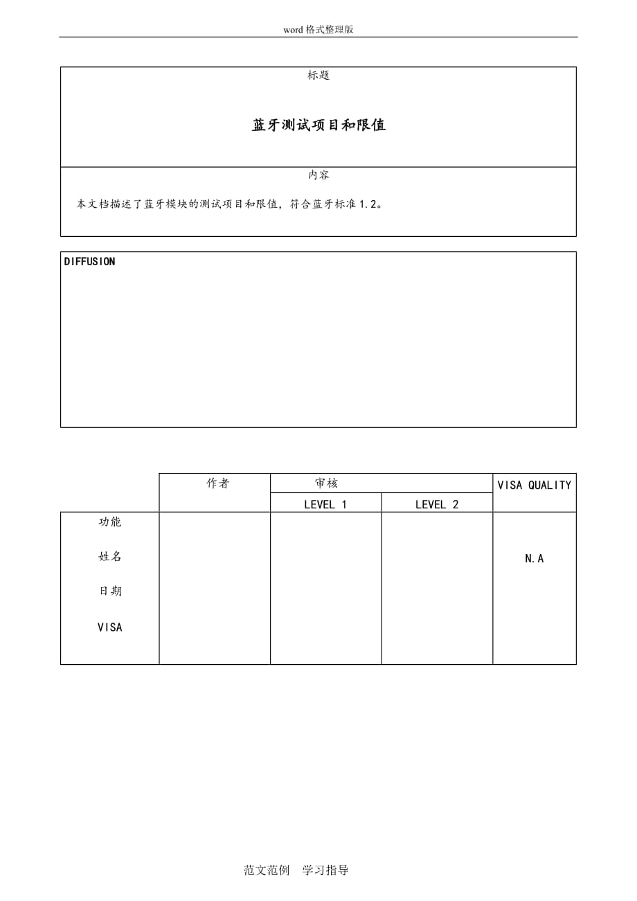 蓝牙测试标准.doc_第1页