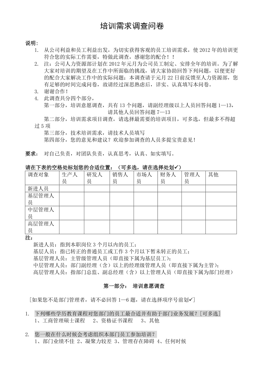 培训需求调查问卷.doc_第1页