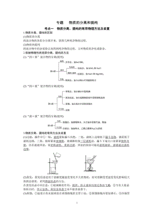 專題物質(zhì)的分離和提純.doc