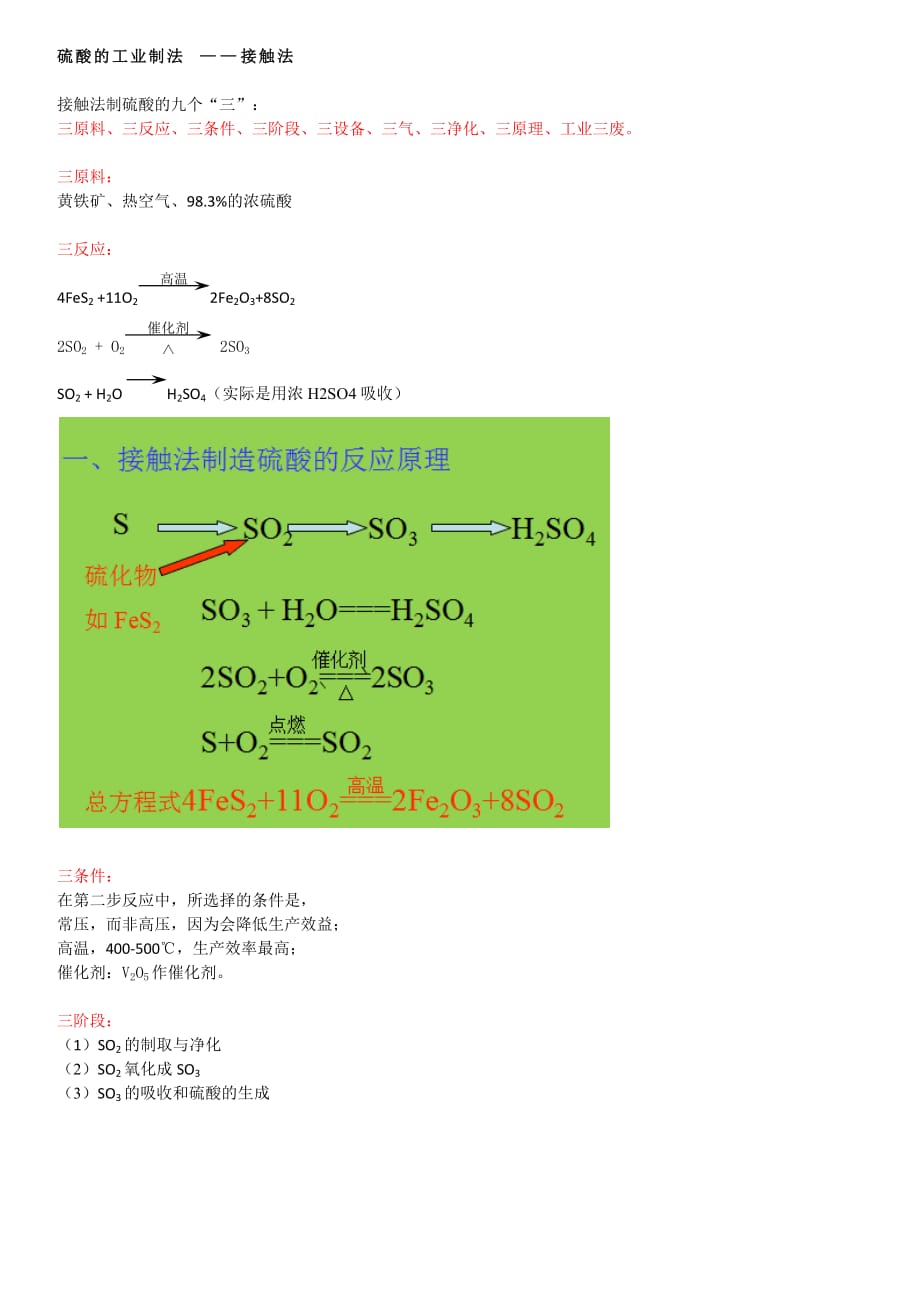 工业制硫酸的九个.docx_第1页