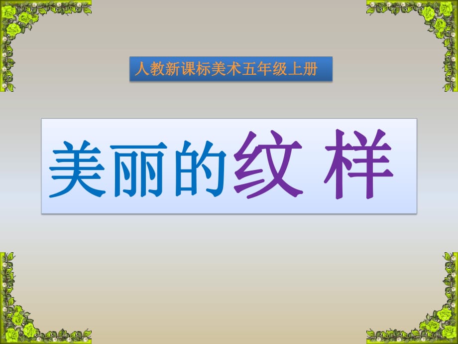 《美麗的紋樣》課件.ppt_第1頁