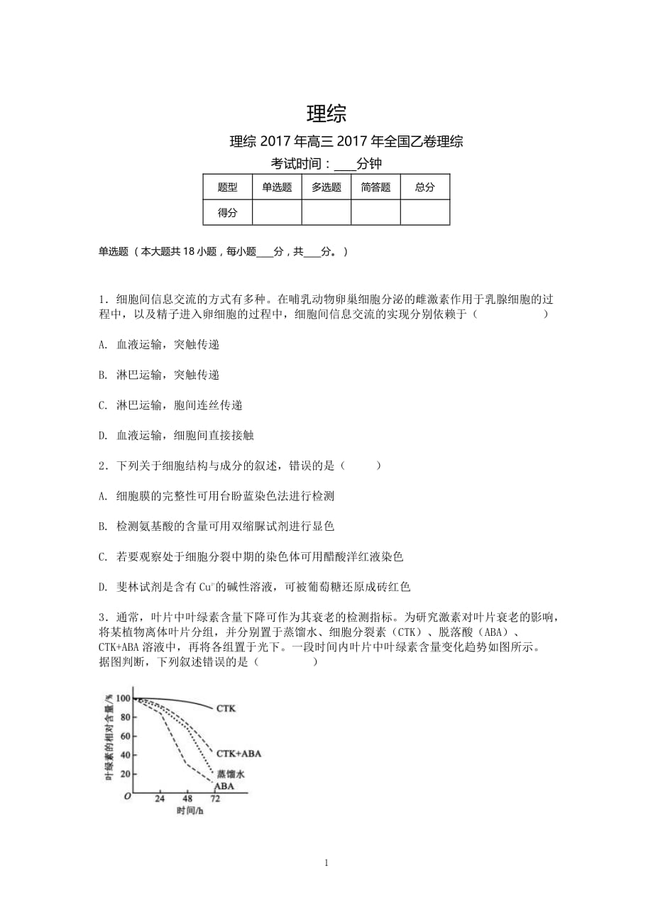 [高三復(fù)習(xí)]2017高考真題理綜(全國(guó)卷II)附答案近十年考試題11_第1頁(yè)