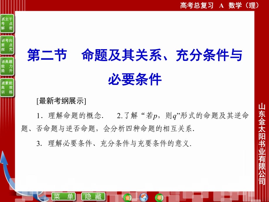 高中必修一《命题及其关系、充分条件与必要条件》课件.ppt_第1页