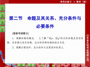 高中必修一《命題及其關系、充分條件與必要條件》課件.ppt