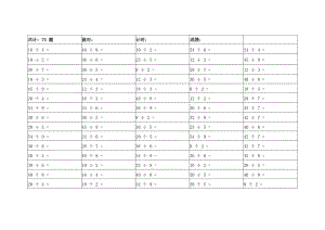 二年級除法運(yùn)算口算題