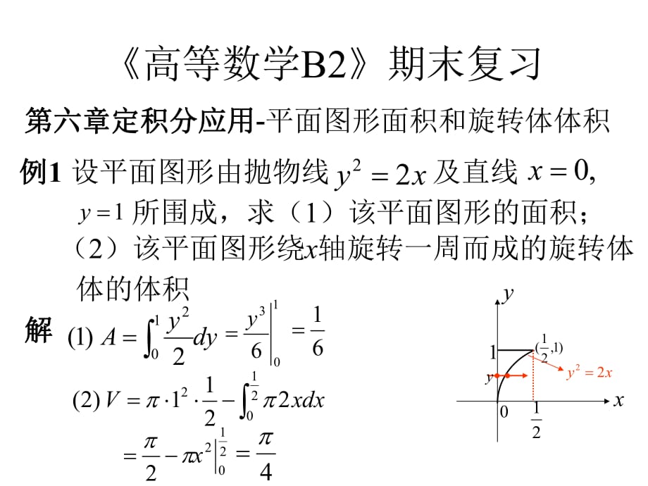 《高等數(shù)學(xué)B2》期末復(fù)習(xí)課件.ppt_第1頁(yè)