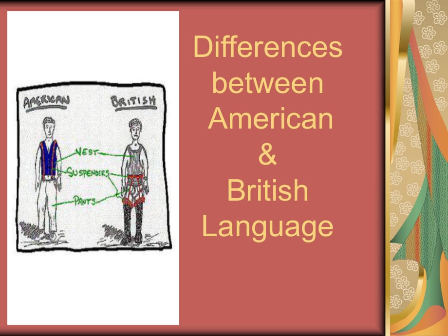 The Differences Between American and British English课件.ppt_第1页