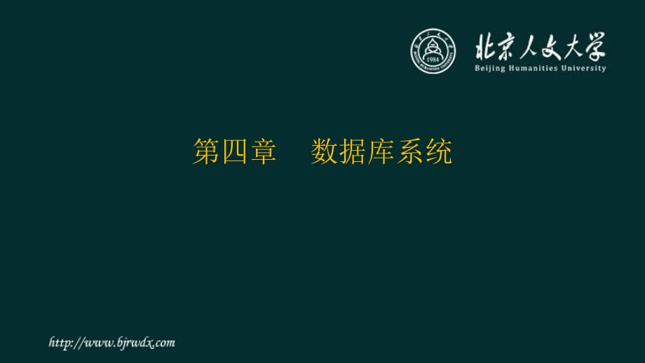 《管理系統(tǒng)中計算機應用》第四章數(shù)據(jù)庫系統(tǒng)_第1頁