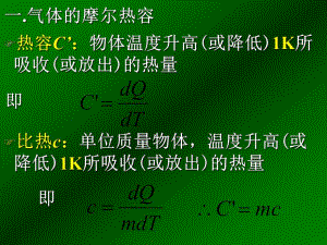 熱力學(xué)熱容量及絕熱過程方程推導(dǎo)