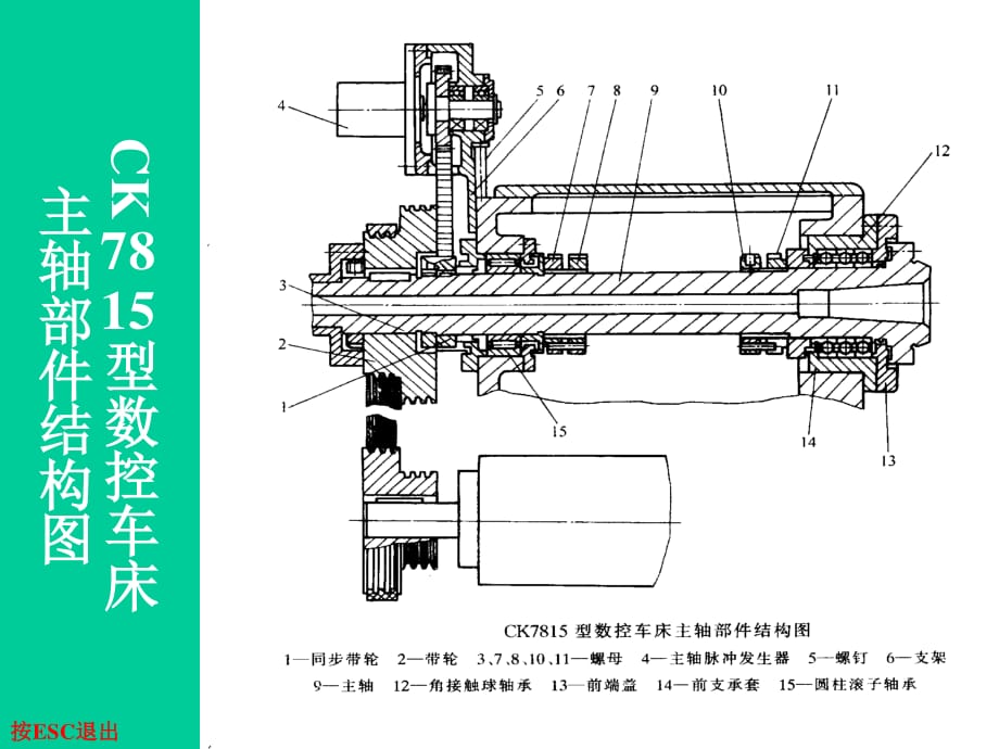 數(shù)控機(jī)床主軸結(jié)構(gòu)圖_第1頁