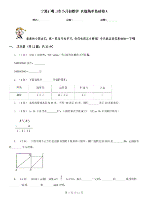 寧夏石嘴山市小升初數(shù)學(xué) 真題集萃基礎(chǔ)卷A