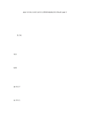 2015年河南公安機(jī)關(guān)錄用人民警察體能測(cè)試項(xiàng)目和標(biāo)準(zhǔn)1100字