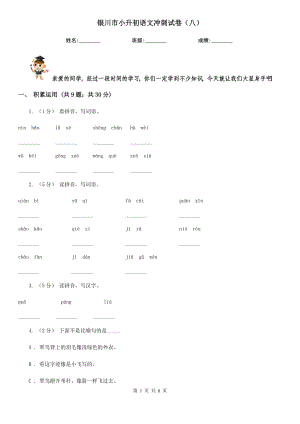 銀川市小升初語文沖刺試卷（八）