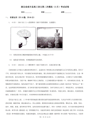 湖北省咸丰县高三语文第二次模拟（5月）考试试卷
