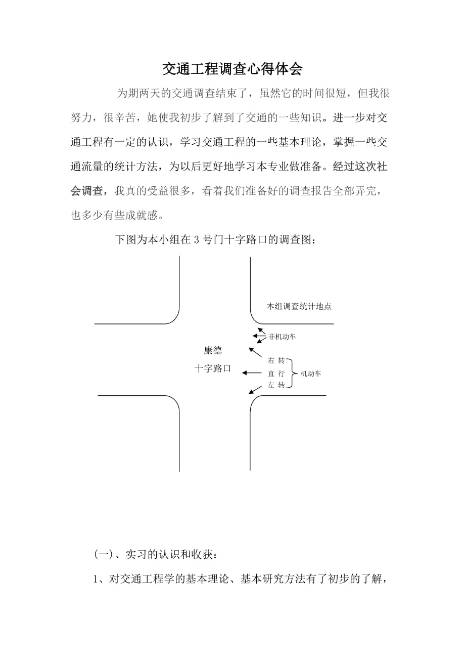 交通调查心得体会_第1页