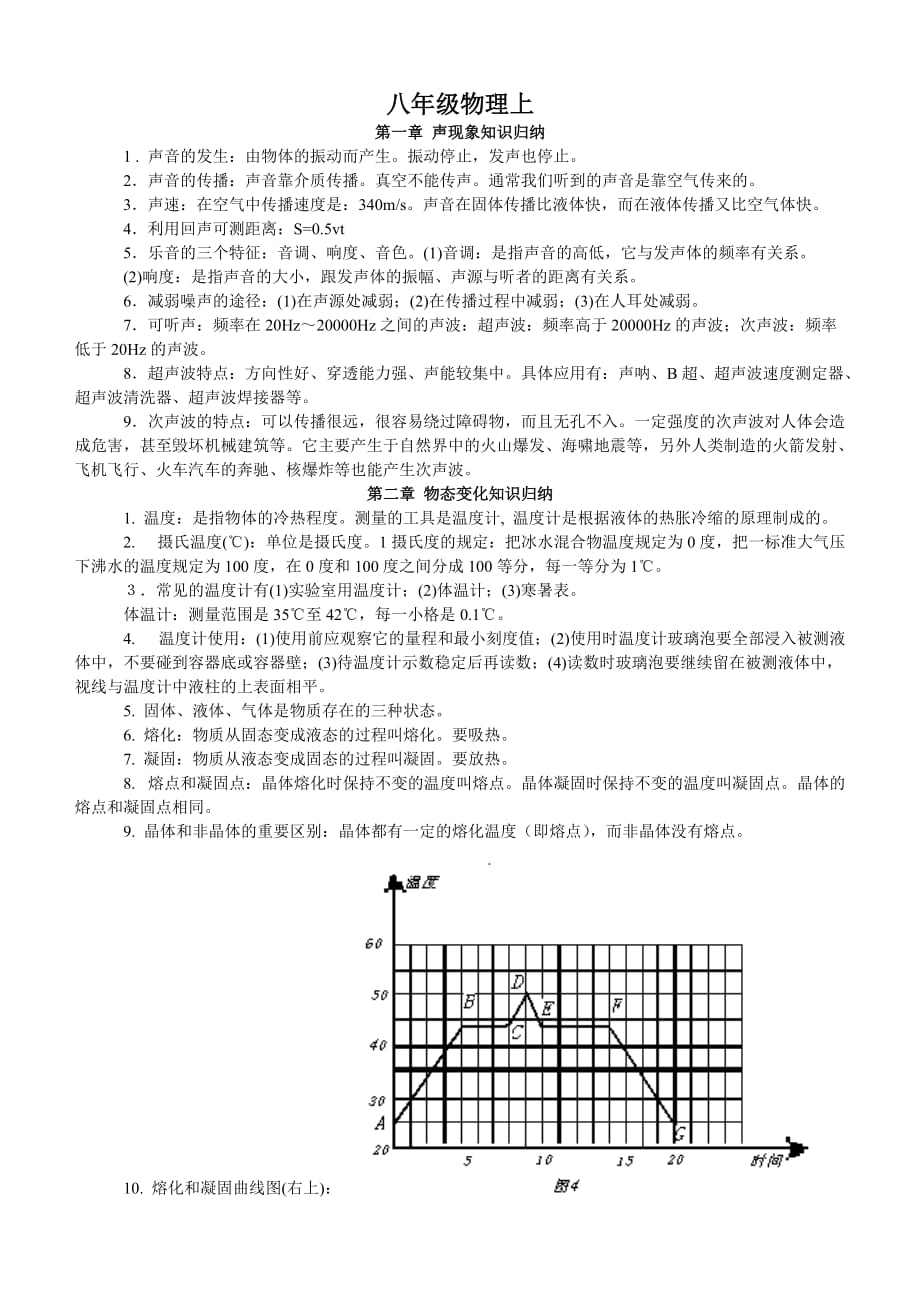 八年级上物理知识点+公式总结_第1页