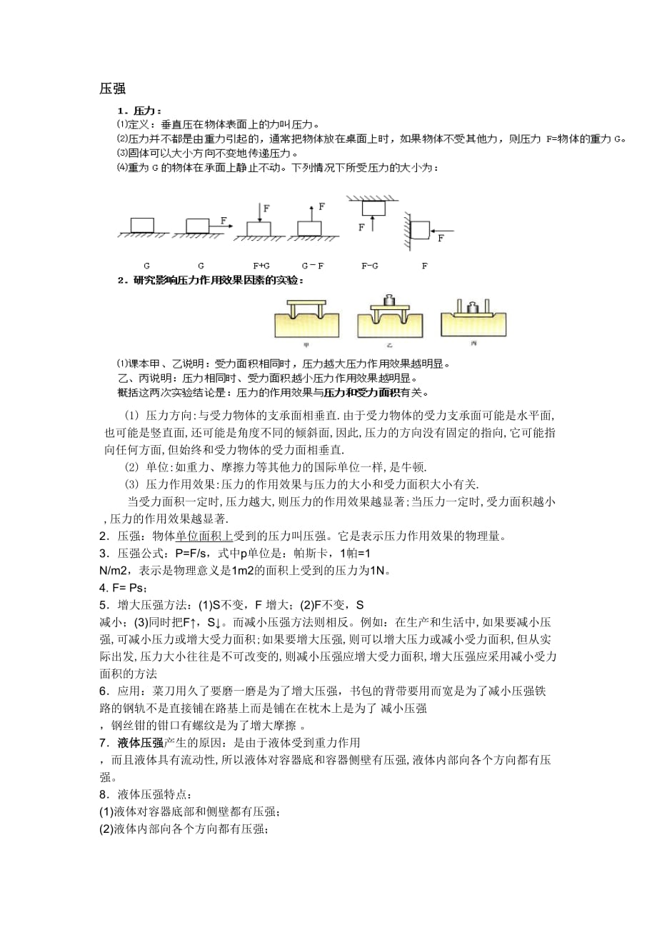 初中物理 壓強典型例題_第1頁