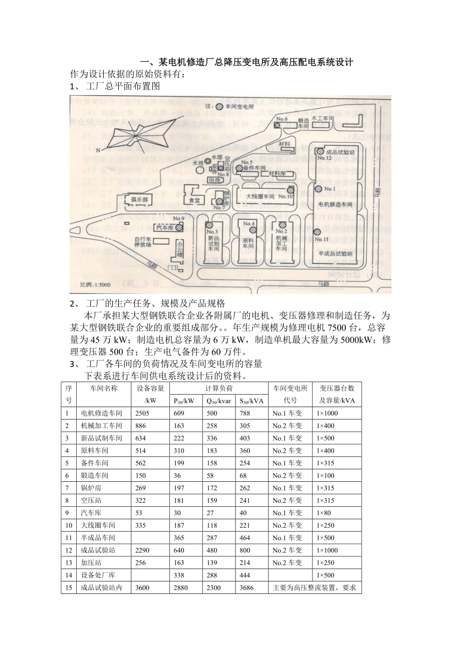 工廠供電題目匯總_第1頁