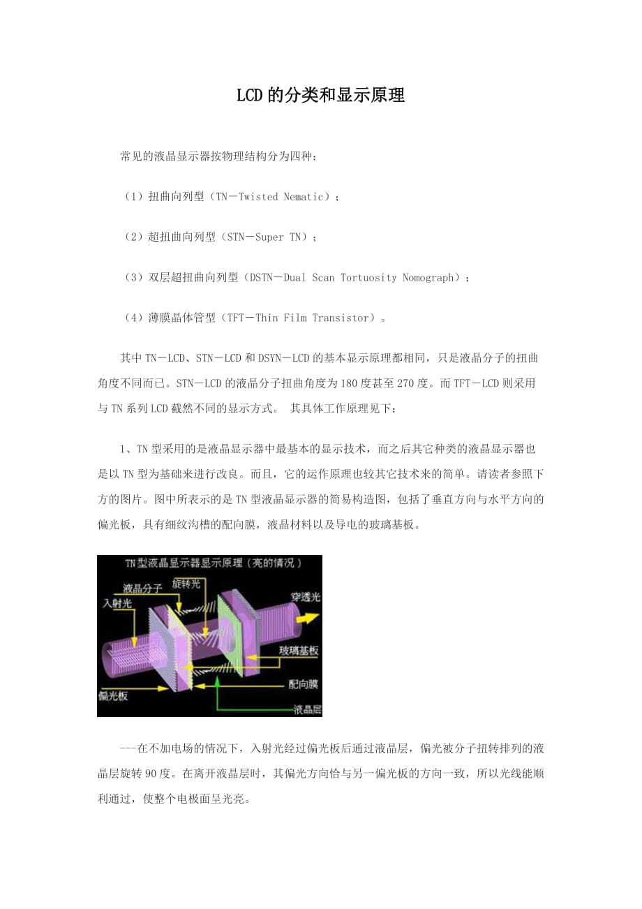 LCD的分类和显示原理_第1页