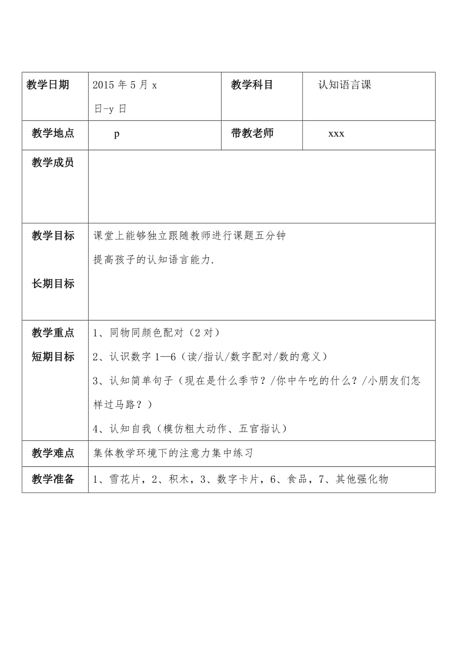 特殊兒童認(rèn)知語(yǔ)言課教案_第1頁(yè)