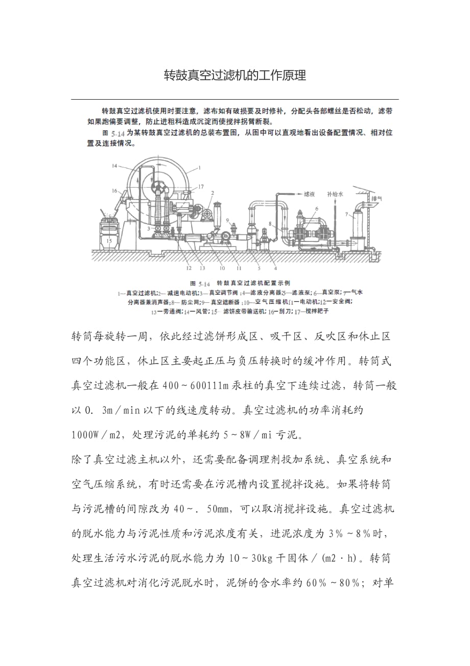 轉(zhuǎn)鼓真空過濾機(jī)的工作原理_第1頁