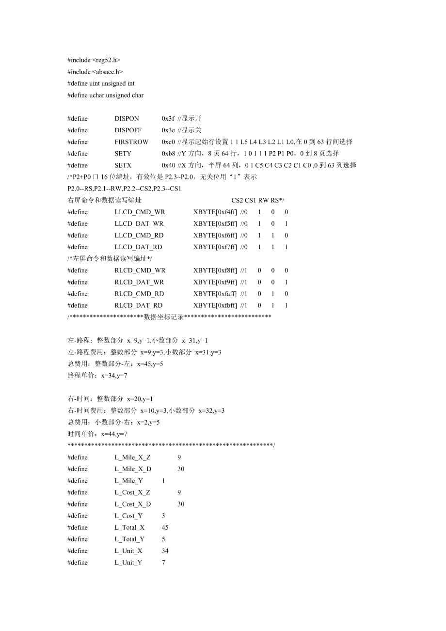 單片機(jī)出租車計(jì)價(jià)器程序及原理圖_第1頁