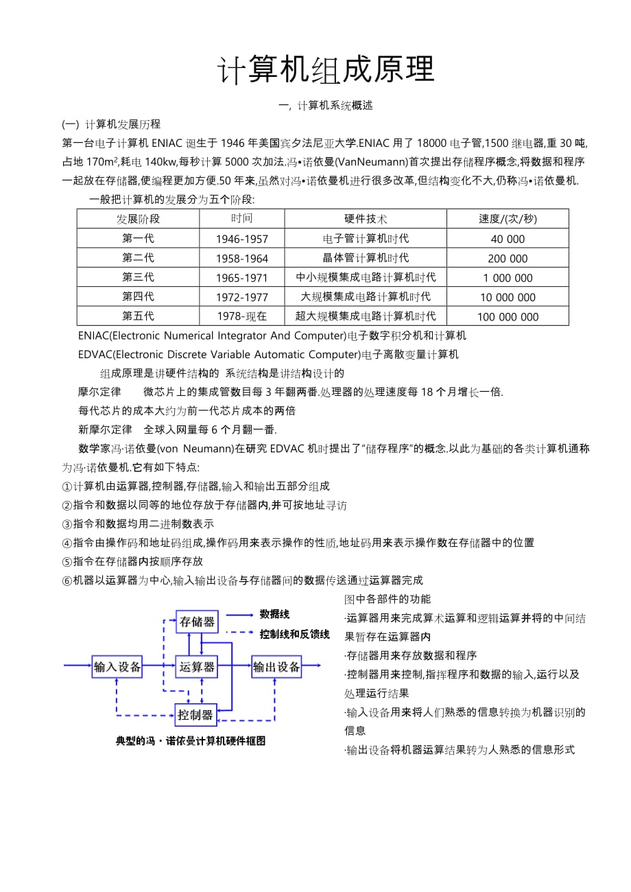 计算机组成原理考研知识点非常全_第1页