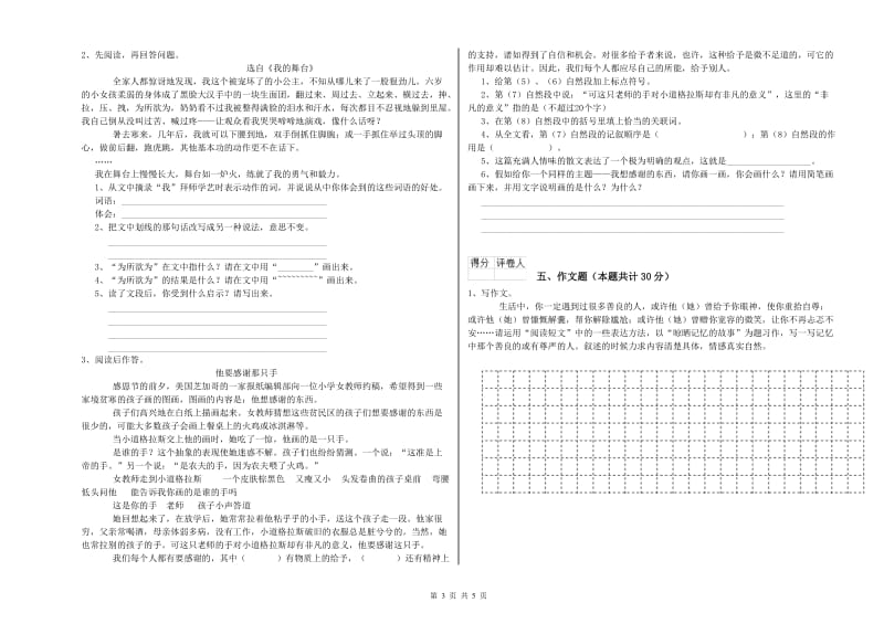 朔州市重点小学小升初语文综合练习试卷 附解析.doc_第3页