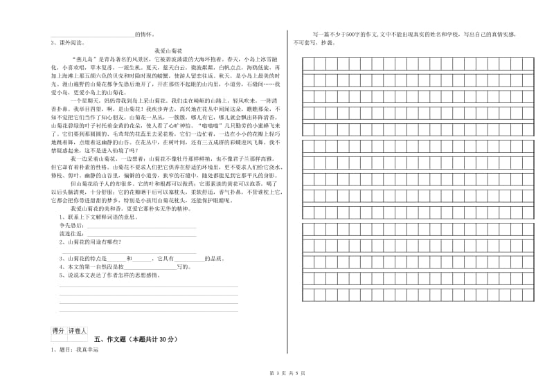 朔州市重点小学小升初语文自我检测试卷 附答案.doc_第3页