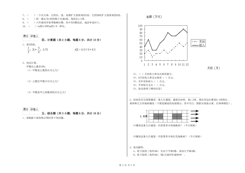 山西省2019年小升初数学强化训练试卷C卷 含答案.doc_第2页