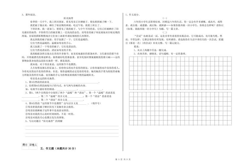 宣城市重点小学小升初语文每日一练试题 附答案.doc_第3页