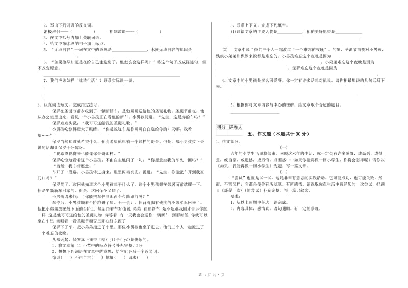 汕尾市重点小学小升初语文考前练习试题 附答案.doc_第3页