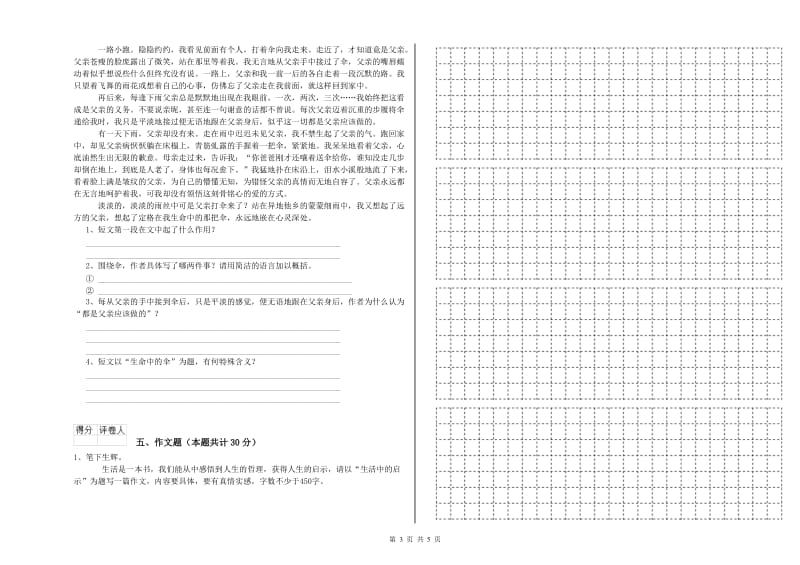 梅州市重点小学小升初语文综合练习试卷 附解析.doc_第3页