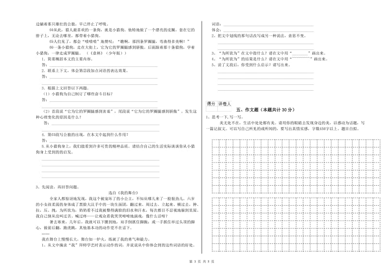 开封市重点小学小升初语文提升训练试卷 附解析.doc_第3页